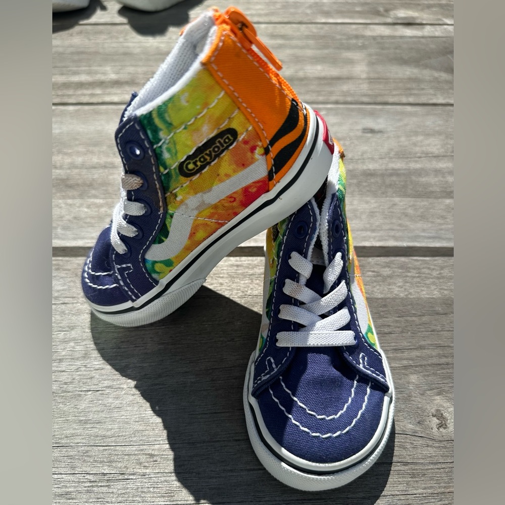 Limited edition Vans x Crayola collab toddler hi-tops.